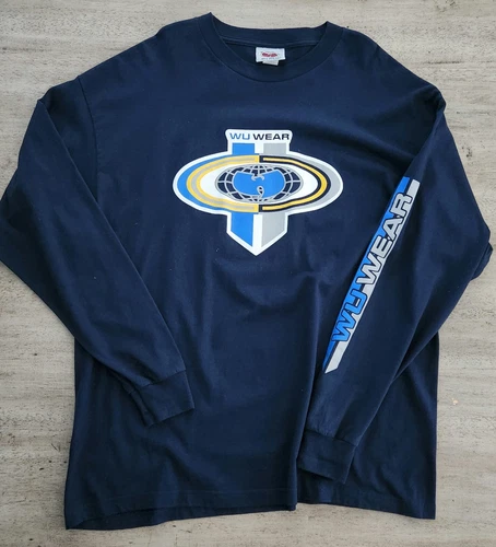 90s WU WEAR Wu Tang Clan Longsleeve T-shirt Sz 2XL R 1990s vintage concert t-shirt, vintage, size XXL, single stitch, B+ condition