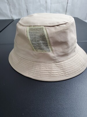 Haband Bucket Hat Tan Small Solid Blank Vent Holes Cotton