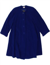 Maria Grazia Severi Womens Overcoat Uk 14 Large Blue Wool As05