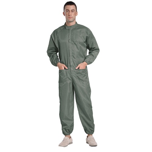 US Men Work Overalls Protective Coveralls Paint Suit with Elastic Wrist Jumpsuit - Picture 44 of 68