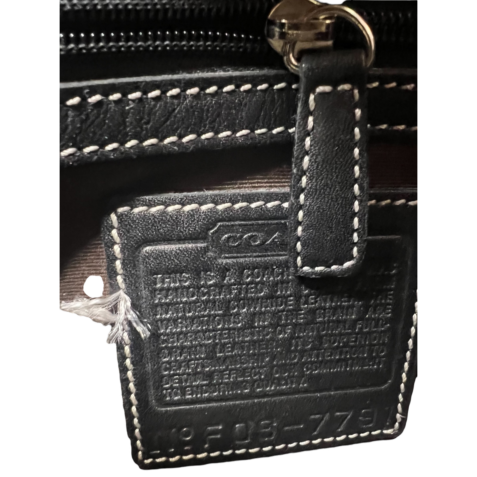 Coach Black Leather Duffle/Crossbody Bag Gem