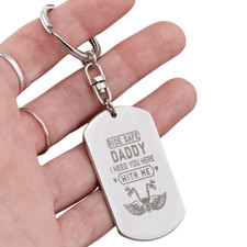 Engraved Dog Tag Keychain - Ride Save