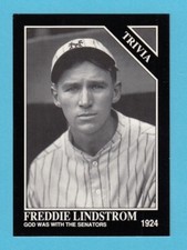 1991 The Sporting News # 596 Freddie Lindstrom -- Giants -- Box 125