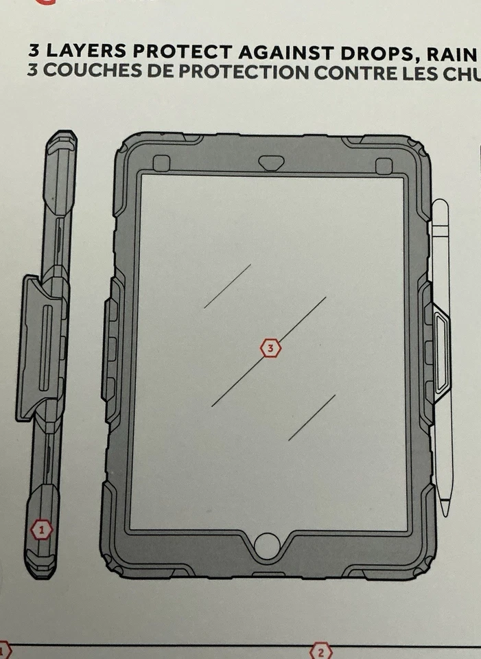 Griffin Survivor Todo Terreno Compatible con iPad 10.2", Negro Foto 3 de 4