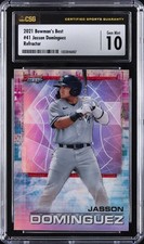2021 BOWMAN'S BEST REFRACTOR #41 JASSON DOMINGUEZ CSG 10 GEM MINT