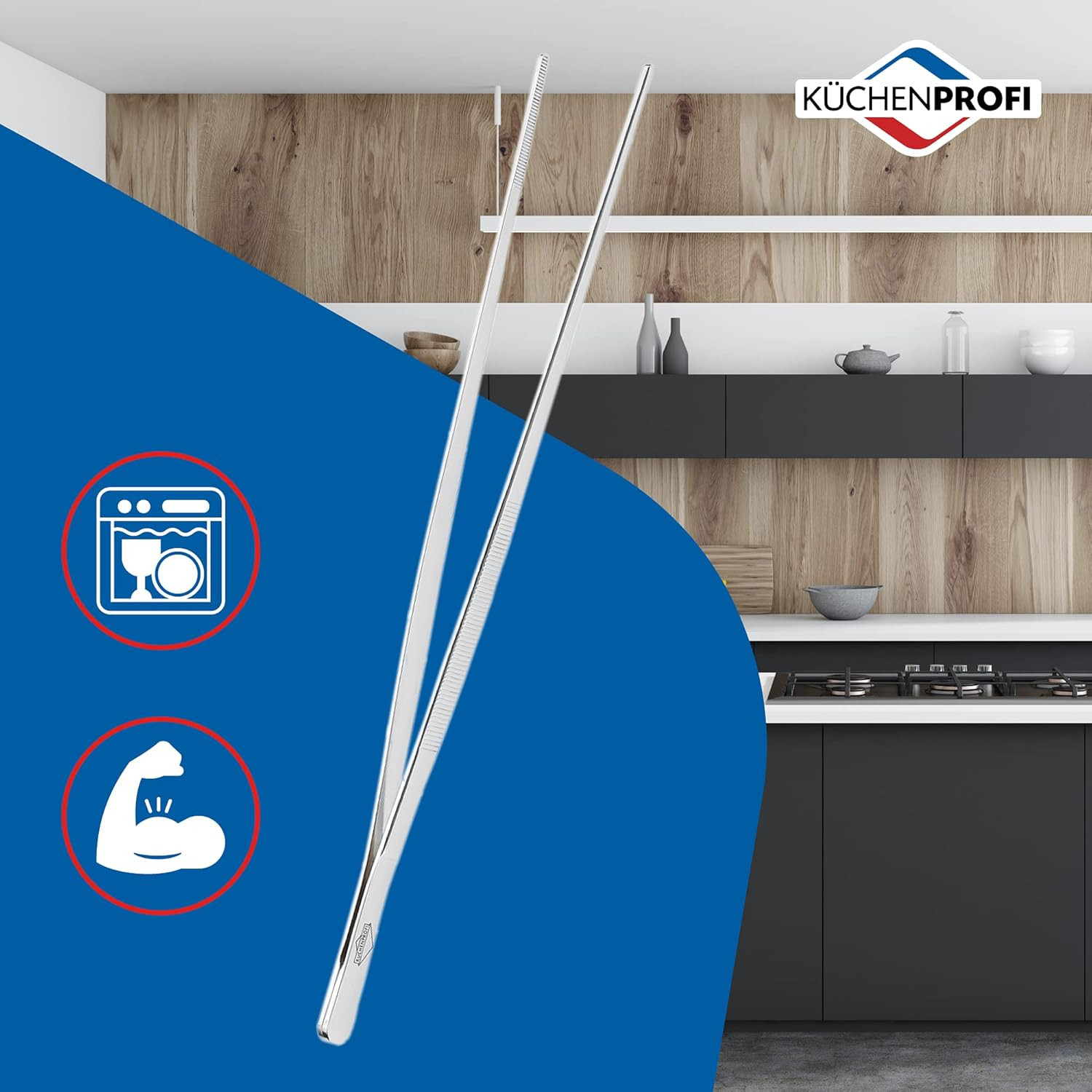 12-Inch Tweezer Tongs in 18/10 Stainless Steel