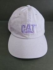 VINTAGE CAT CATERPILLAR RARE PURPLE ADJUSTABLE STRAP HAT ***
