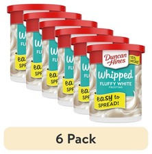 6 Pack Duncan Hines Whipped Fluffy White Frosting - 14 oz Cans for Baking