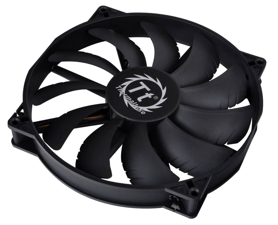 Ventilador de caja de alto flujo de aire silencioso 200Mm Pure 20 Series negro 200X30Mm de espesor con anti- Foto 3 de 4