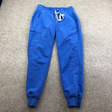 FIGS Scrub Jogger Pants Womens Small Blue Technical Zamora Cargo Medical