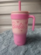 Zak Designs 18oz Barbie Kids Tumbler - Stainless Steel, Spill-Proof, with Straw