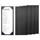 WeChef 5 Pack Leather Menu Covers 4.25"x11" Single Page Angled Corners Wine List — photo 1