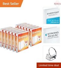 Economy 3-Ring Binders 1 Inch White Holds 225 Sheets Presentation View