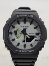CASIO G-SHOCK GA-2100HD Digital White Gray Resin Watch Excellent JAPAN