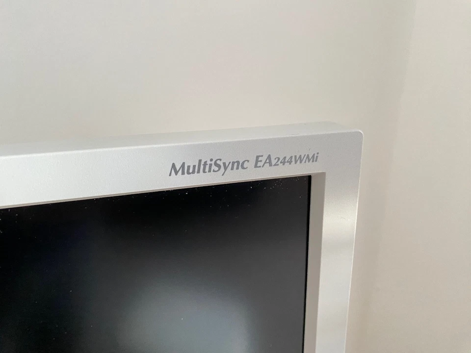 NEC EA244WMi 24 inch IPS Monitor 16:10 1920x1200p White Tilt Rotate DVI HDMI VGA - Image 4 of 4