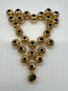 Lot Of 27 10k Gold Filled Scrap Beads 12mm w/ 1 Damaged Bead 51g