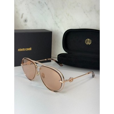 NEW Roberto Cavalli SRC032M Gold Aviator Sunglasses $800 | eBay display picture 1