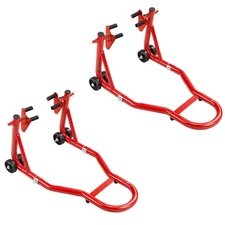 Front Rear Motorbike Rear Paddock Stand Motorcycle Workshop Lift Red
