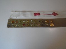 2 Vintage Boy Scout Sash With Merit Badges one with a arrow made in usa ohio