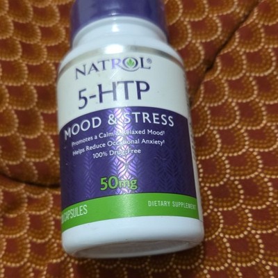Natrol 5-HTP 50mg 30 Capsules Mood & Stress Support 100% Drug-Free Supplement