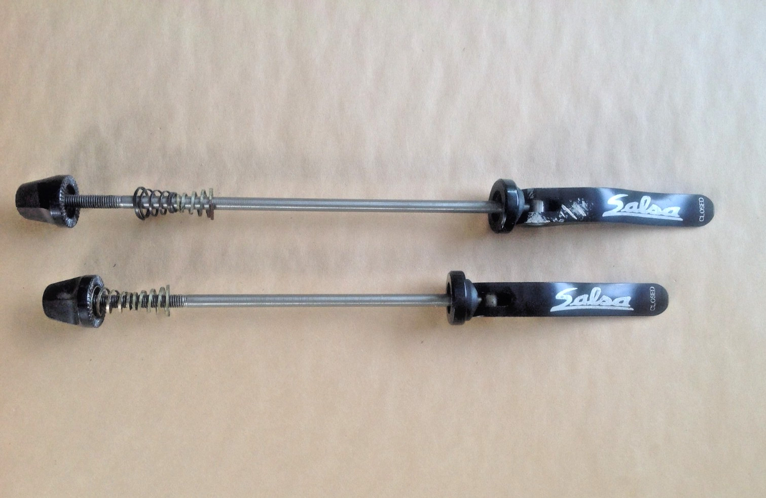 Salsa Road Bike Quick Release/ Skewer Set- Ti Titanium Flip-Off QR