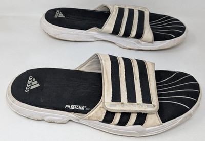 Adidas Superstar SS 2G Slides Sandals Fitfoam Comfort Black Men's Size 14 VTG