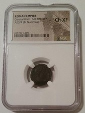 NGC Roman Empire Constantine I AD 307-337 AE3/4 BI Nummus Ch XF*