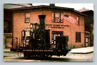 #ad BaltimoreMD Atlantic Locomotive Train Maryland Vintage Postcard $6.98