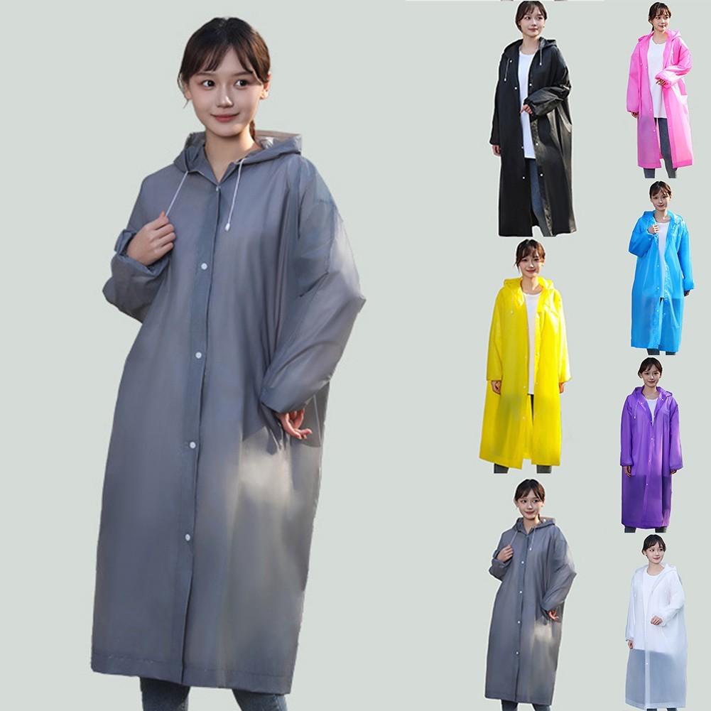 Adult Hooded Rain Cape for Camping & Outdoor Adventures - EVA Fabric Waterproof Raincoat