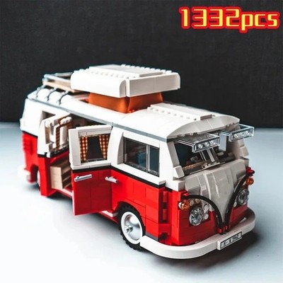 1332 Teile T1 Camper Van Bausteine Technischer Bus Auto Zum Selbermachen Modell Spielzeug Set