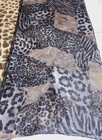 LOT (2) VINTAGE Women's SILK or SILK BLEND LONG SHEER SCARVES-ANIMAL PRINT-CHARM — photo 4