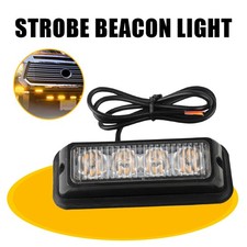 Amber 4 Car Truck Led Beacon Warning Hazard Strobe Flash Light Bar Usa Amber 4 Car Truck Led Beacon Warning Hazard Strobe Flash Light Bar Usa