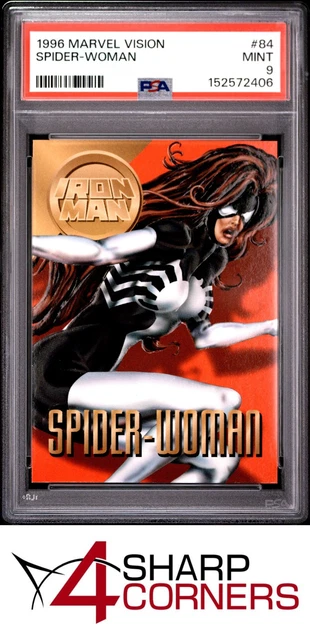 1996 Fleer Skybox Marvel Vision #84 Spider-Woman Pop 2 PSA 9