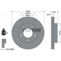 2X Textar 92203203 Bremsscheibe FüR Ssangyong Daewoo Rexton Rexton W Kyron Van