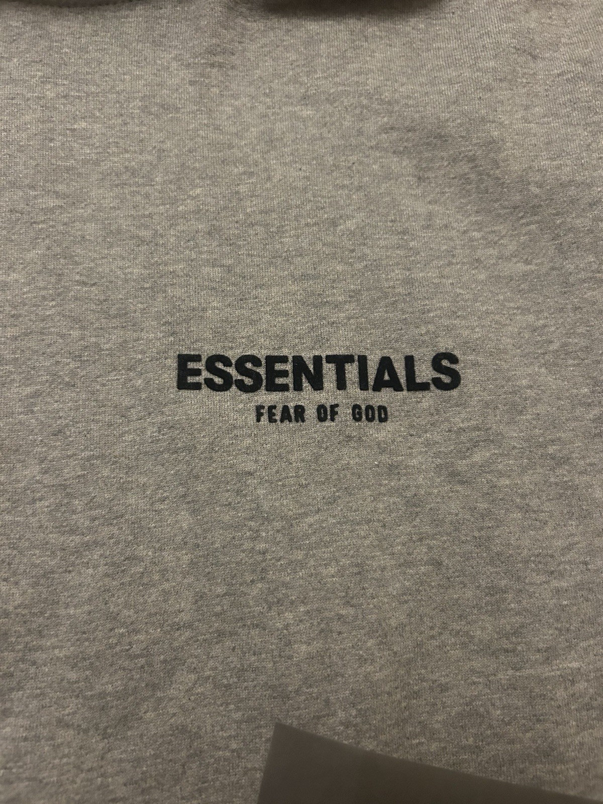 Essentials Fear of God Essentials Men's Grey Fleece Logo Pullover Hoodie XL 5