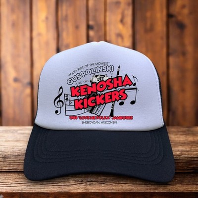 Kenosha Kickers Mens Trucker Hat Black Snapback Home Alone Sheboygan Wisconsin