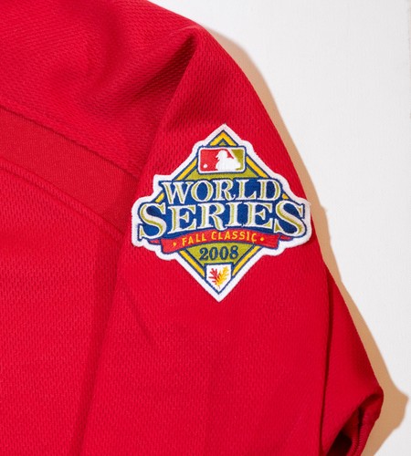 Felpa Philadelphia Phillies 2008 World Series Majestic Therma Base taglia 2XL - Foto 2 di 15