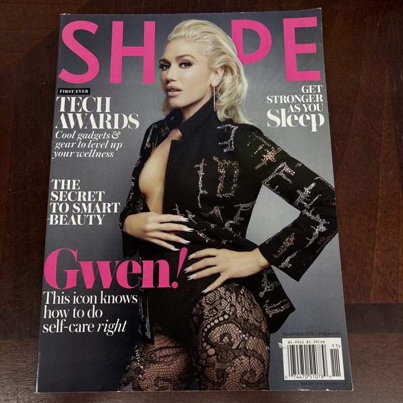 MUSIC ICON GWEN STEFANI SHAPE MAGAZINE NOVEMBER 2019 TECH AWARDS SMART BEAUTY