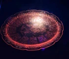 Vintage Selenium Jeanette Pink Cherry Blossom depression glass 9" Serving Bowl