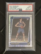 2021-22 Panini Donruss - Rated Rookie Josh Giddey #202 Choice Signatures PSA 9