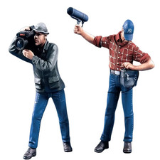 1:35 Scale Modern Film Crew Cameraman & Sound Operator Resin Figure Set