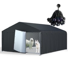 Dog Kennel Cover Full Coverage for 10'Dx10'Wx6'H Dog Cages,600D Heavy Duty Wa...