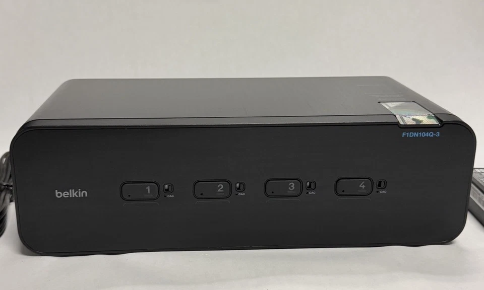 Belkin F1DN104Q-3 Advanced Secure 4-Port Quad-Head KVM PP3.0 Excellent - Image 2 of 4