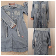 Anthropologie Holding Horses XS Chambray Shirt Dress Romantic Flirty Retro 