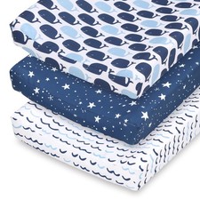 The Peanutshell Baby Girl or Boy Changing Pad Covers Set of 3 - Ultra Blue