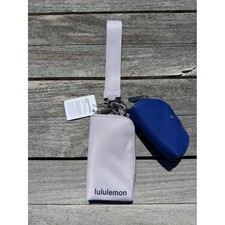 Lululemon Dual Pouch Wristlet Riverside/Faint Lavender blue purple NWT large