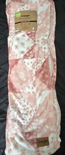 Wrangler Western Boho Shabby Patchwork Size TWIN Ultra Soft Pink Plush Blanket