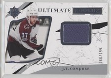 2017-18 Ultimate Collection Ultimate Rookies Jerseys 266/299 JT Compher #62 sq1