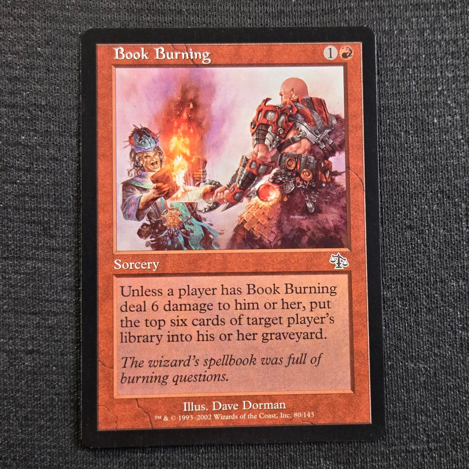 Magic: The Gathering Judgment Book Burning Common 80 Near Mint
