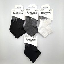 Feetures Golf Socks - Max Cushion - No Blisters - Black Gray White - Unisex